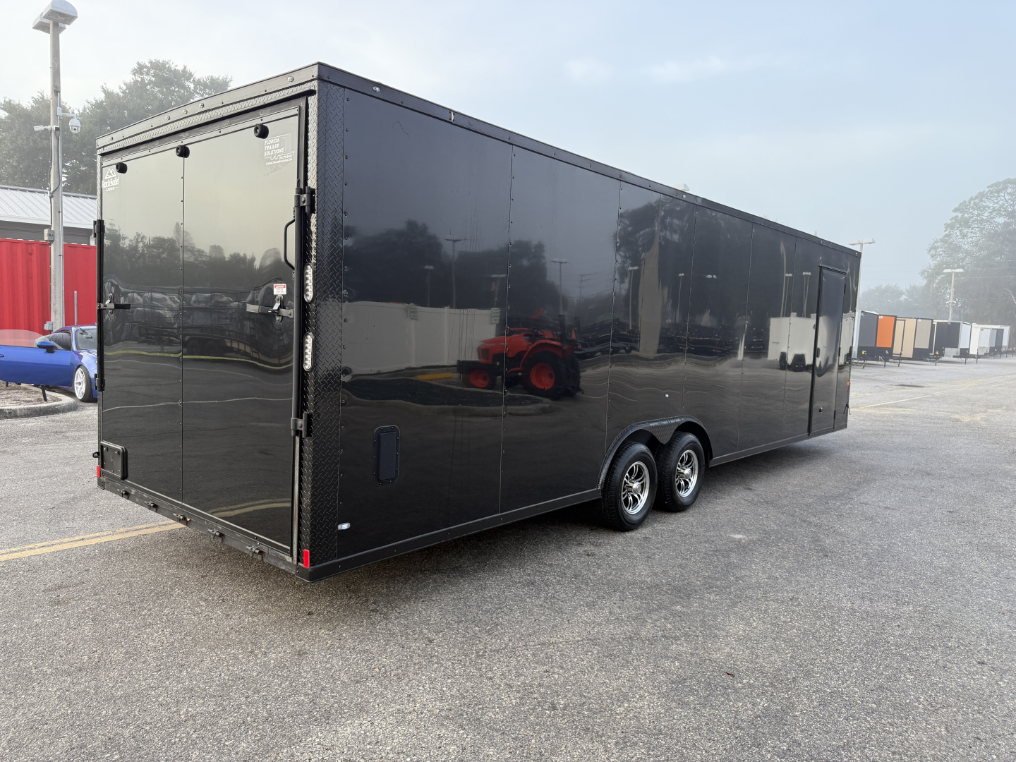 Used 2025 Rock Solid Cargo 8.5x28 10K Black Out Package Rear Ramp Door Car Hauler