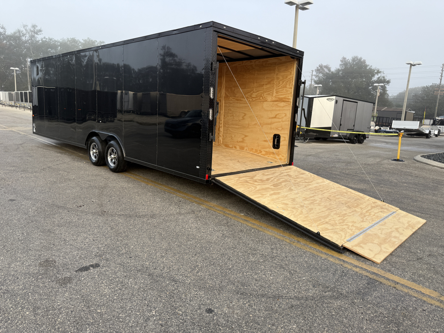 Used 2025 Rock Solid Cargo 8.5x28 10K Black Out Package Rear Ramp Door Car Hauler