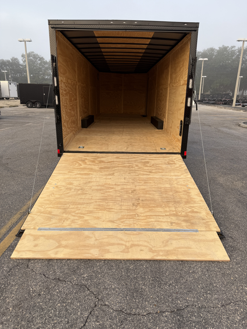 Used 2025 Rock Solid Cargo 8.5x28 10K Black Out Package Rear Ramp Door Car Hauler