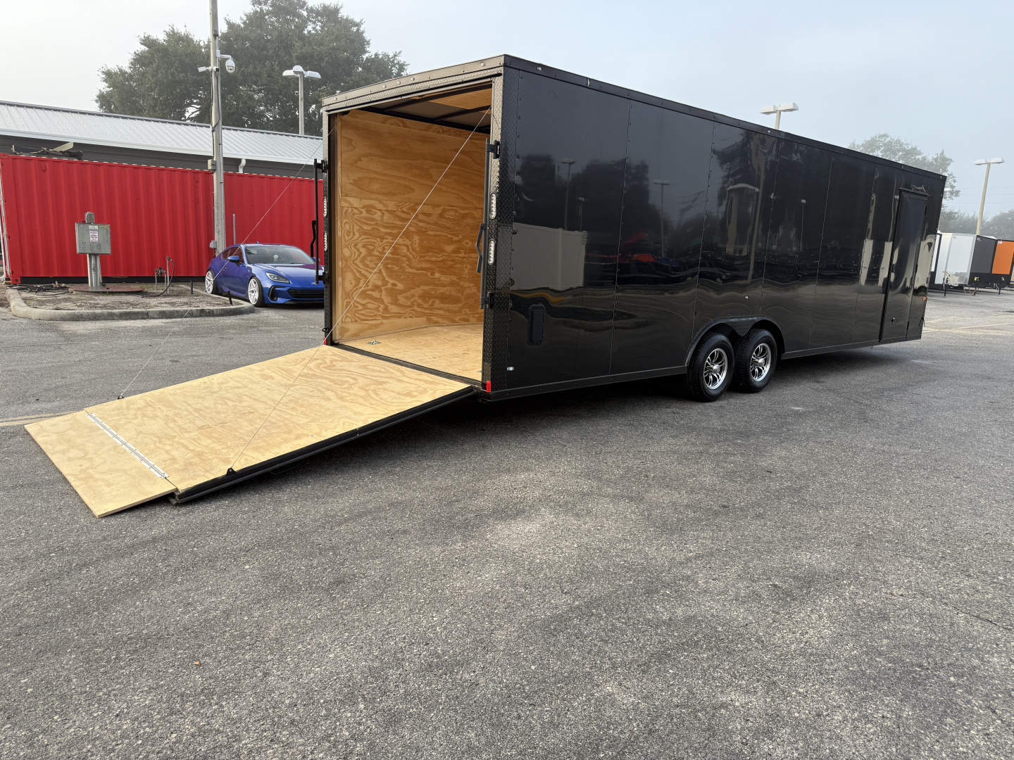 Used 2025 Rock Solid Cargo 8.5x28 10K Black Out Package Rear Ramp Door Car Hauler