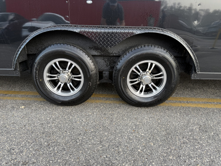 Used 2025 Rock Solid Cargo 8.5x28 10K Black Out Package Rear Ramp Door Car Hauler