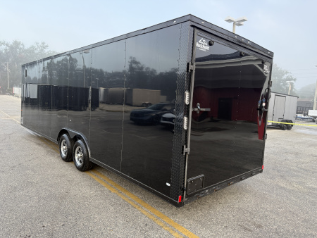 Used 2025 Rock Solid Cargo 8.5x28 10K Black Out Package Rear Ramp Door Car Hauler