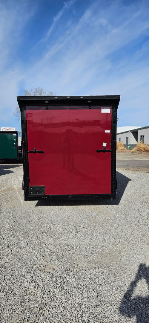 New 2026 Family Trailer 7x16 Tandem Axles Cargo / Enclosed Trailer-Screwless Exterior-Blackout Pkg.-Rear Spoiler