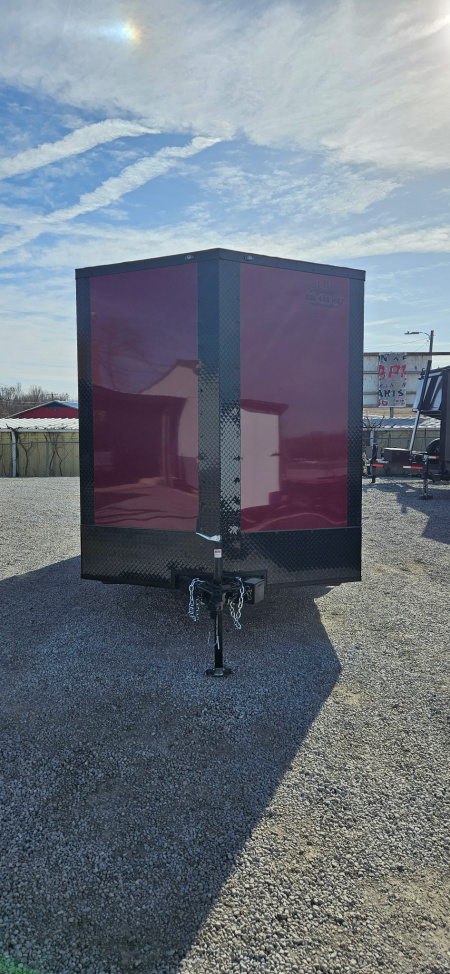 New 2026 Family Trailer 7x16 Tandem Axles Cargo / Enclosed Trailer-Screwless Exterior-Blackout Pkg.-Rear Spoiler