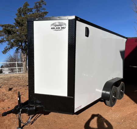New 2026 Family Trailer 6x12 Tandem Axles Cargo / Enclosed Trailer-Screwless Exterior-Blackout Pkg-Rear Spoiler