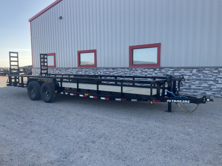 2026 PJ 83"x24' Gooseneck Angle Pipetop Trailer – P8