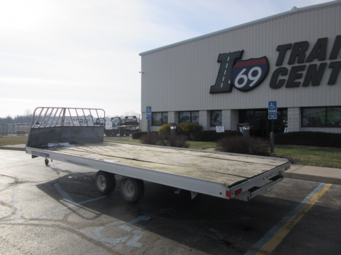 Used 2014 Aluma 8X20 2AXLE Snowmobile Trailer