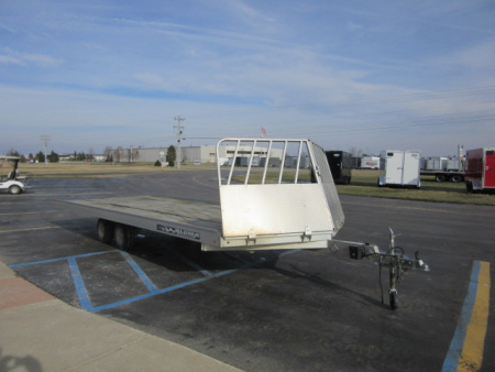Used 2014 Aluma 8X20 2AXLE Snowmobile Trailer
