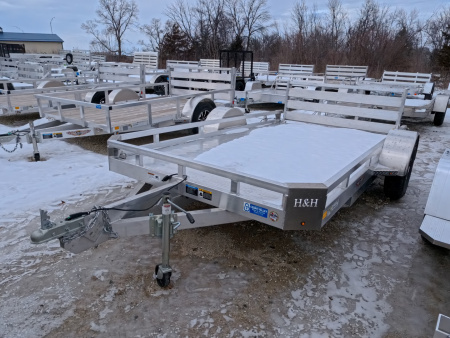 Used 2025 H&H Trailers USED - LIKE NEW 78 x 12 Aluminum Low Side Utility with 2,990 lb. GVWR