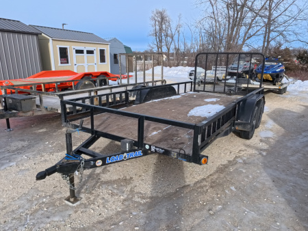 Used 2021 USED Load Trail 83 x 16 Utility Trailer with ATV Ramps, and 7,000lb. GVWR