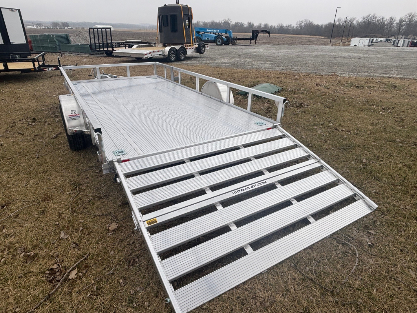 New 2026 H&H 82x14 Aluminum Rail Side Utility Trailer, 3k, Alum floor ...