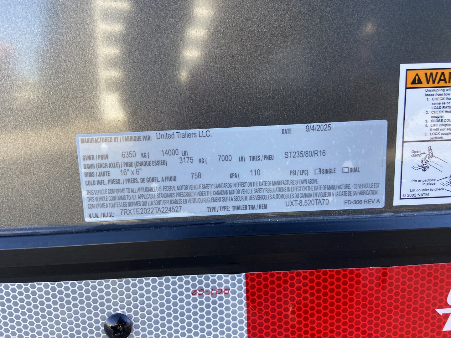 New 2026 United Trailers UXT 8.5X20 Contractor