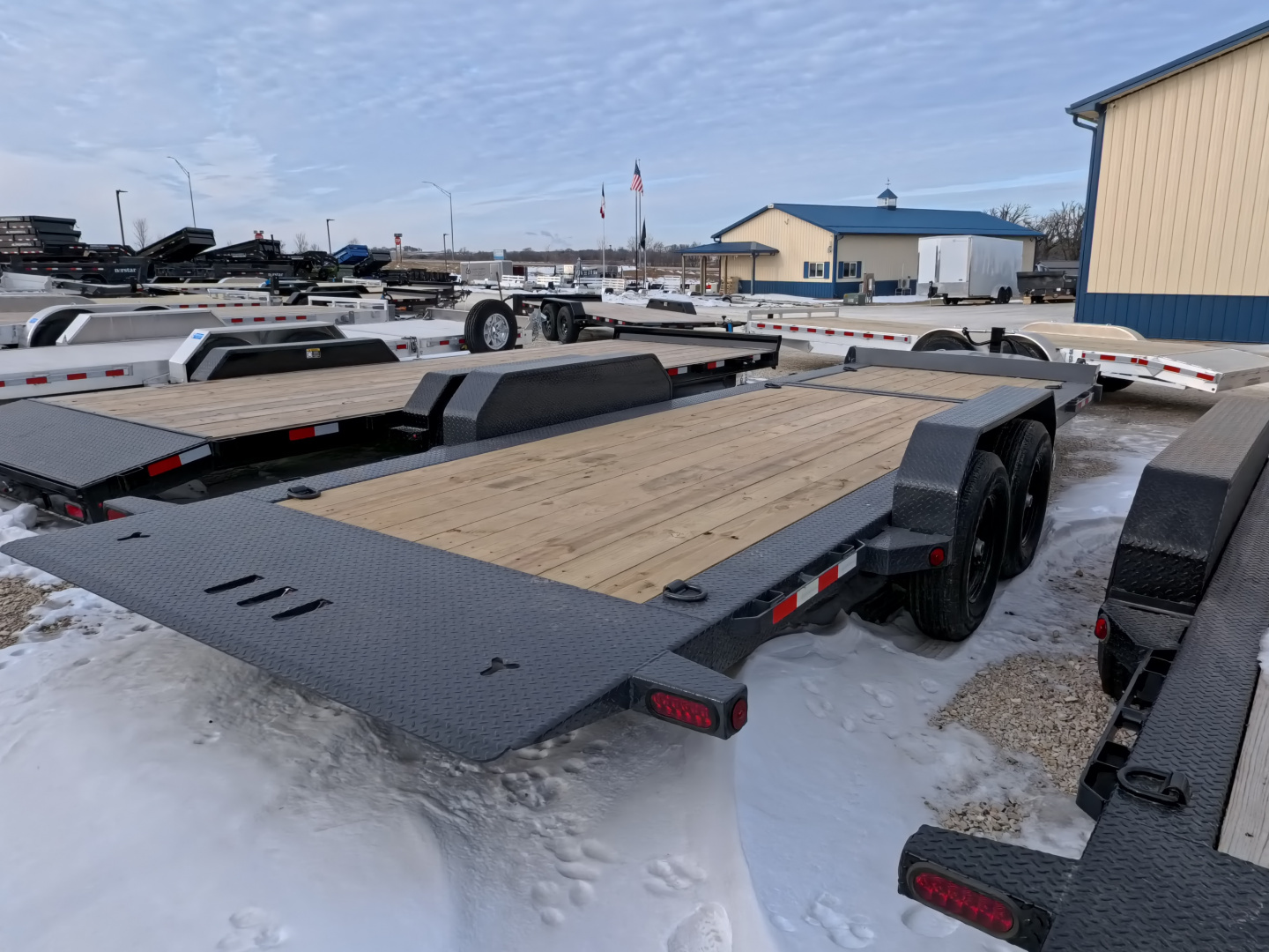 New 2026 Iron Bull 83 x 22 (16+6) TWB Tilt with 14,000 lb. GVWR - Gray