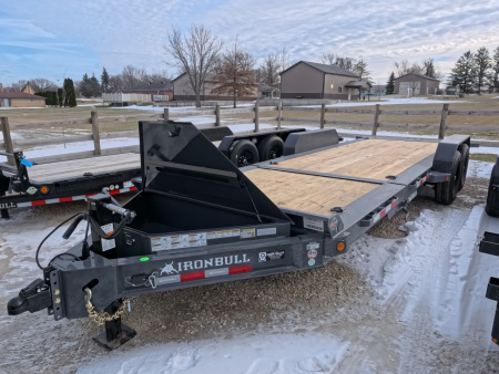 New 2026 Iron Bull 83 x 22 (16+6) TWB Tilt with 14,000 lb. GVWR - Gray