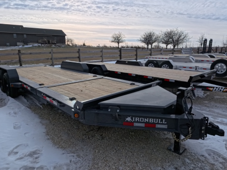 New 2026 Iron Bull 83 x 22 (16+6) TWB Tilt with 14,000 lb. GVWR - Gray