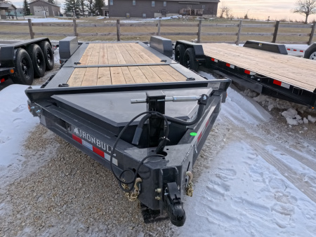 New 2026 Iron Bull 83 x 22 (16+6) TWB Tilt with 14,000 lb. GVWR - Gray