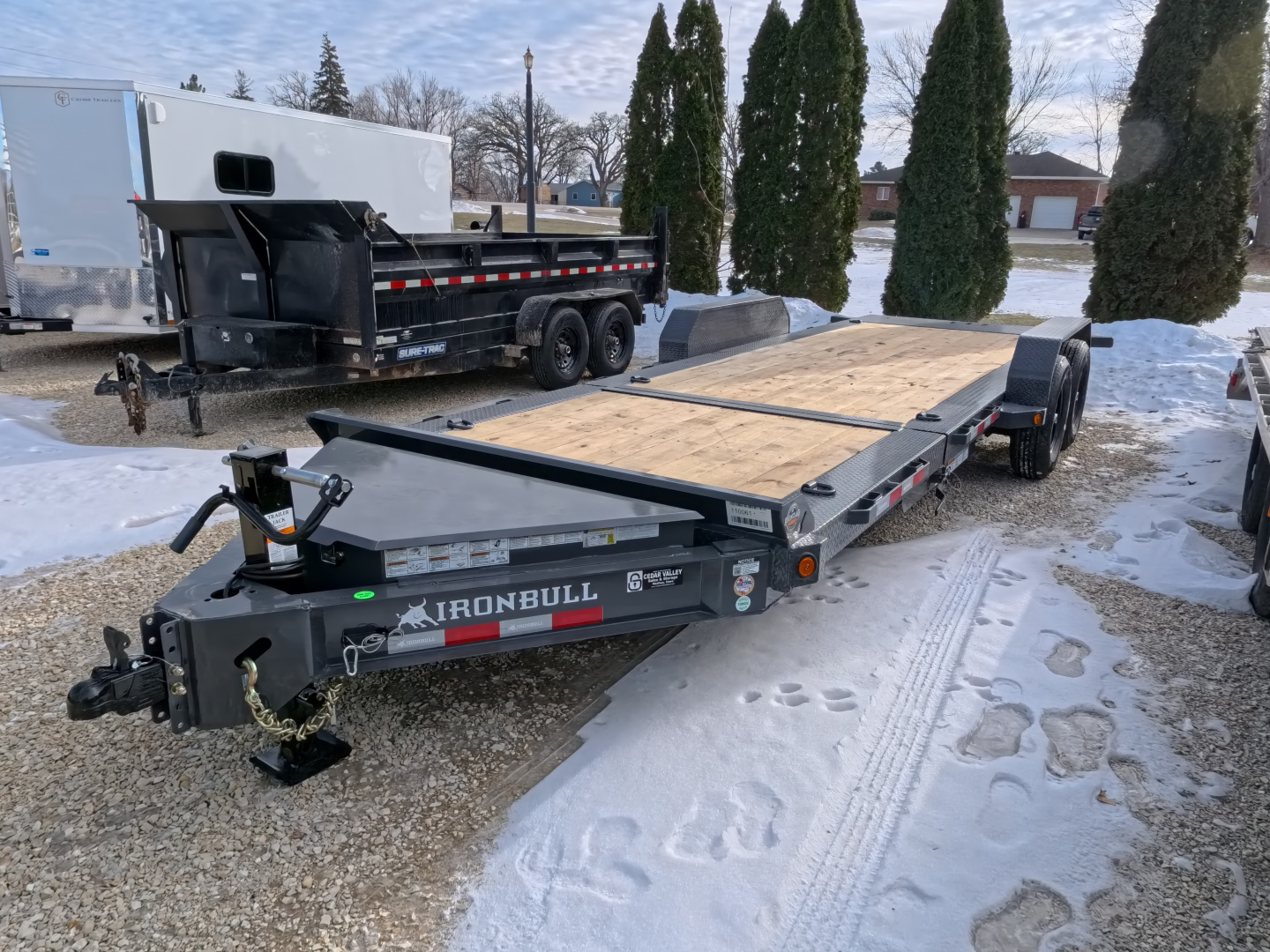 New 2026 Iron Bull 83 x 22 (16+6) TWB Tilt with 14,000 lb. GVWR - Gray