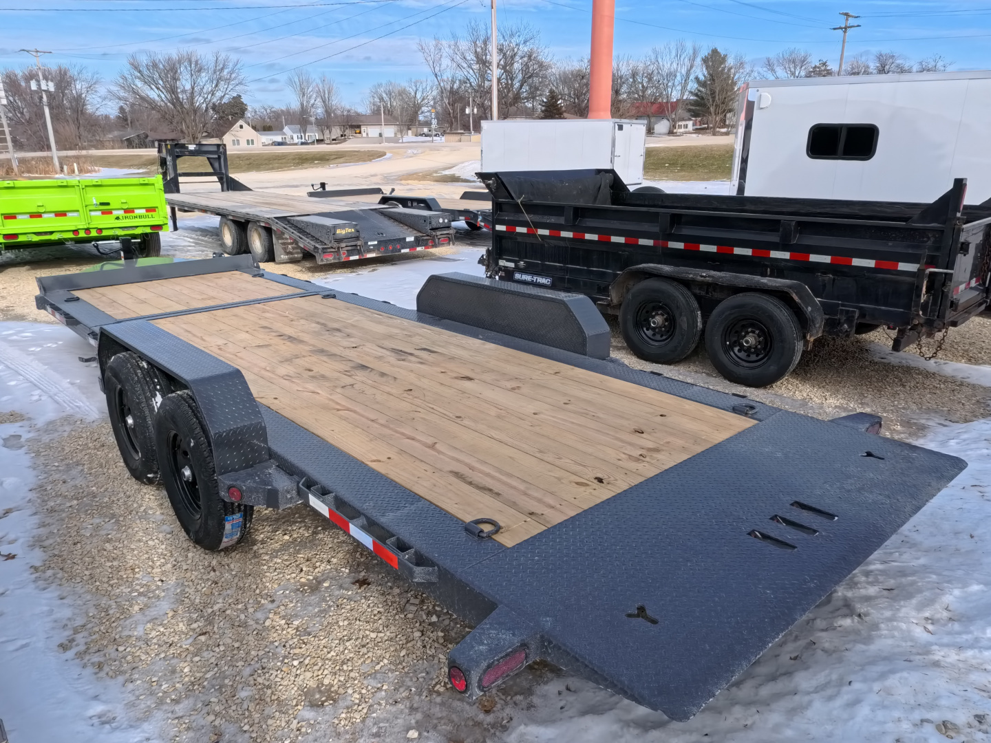 New 2026 Iron Bull 83 x 22 (16+6) TWB Tilt with 14,000 lb. GVWR - Gray