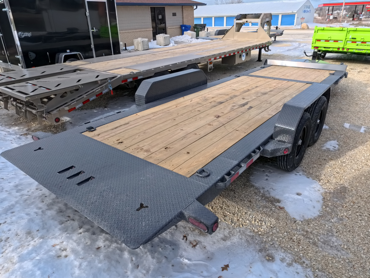 New 2026 Iron Bull 83 x 22 (16+6) TWB Tilt with 14,000 lb. GVWR - Gray