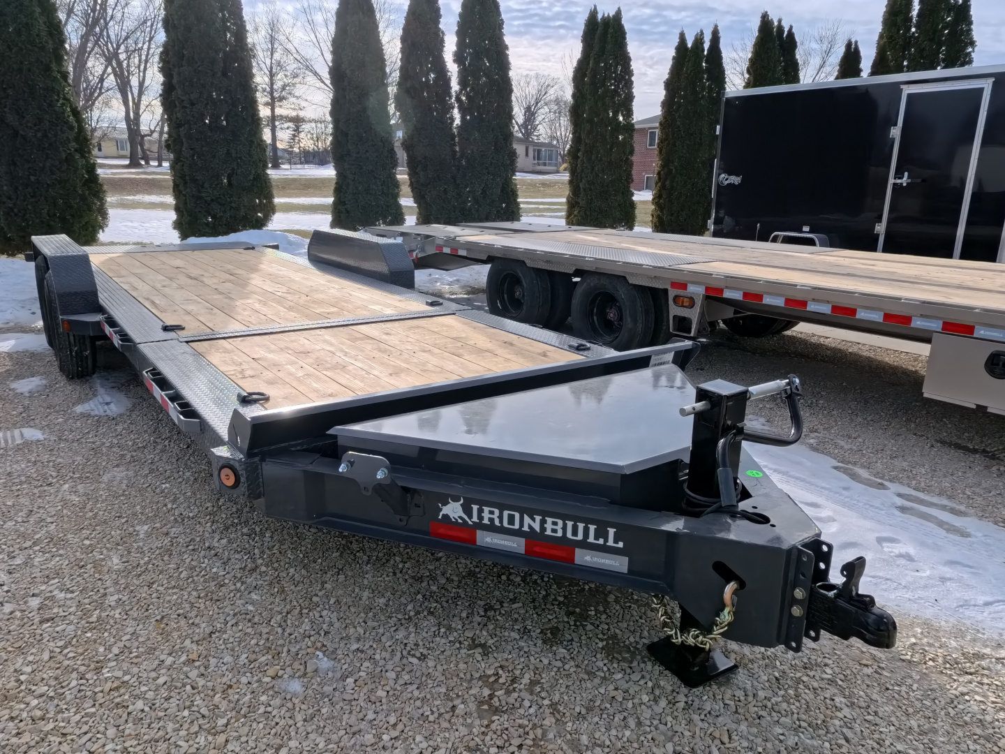 New 2026 Iron Bull 83 x 22 (16+6) TWB Tilt with 14,000 lb. GVWR - Gray