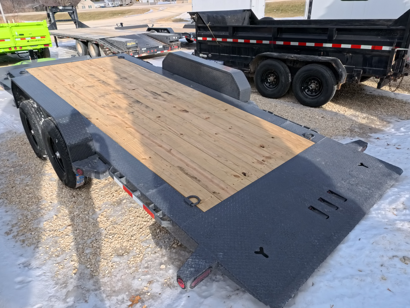 New 2026 Iron Bull 83 x 22 (16+6) TWB Tilt with 14,000 lb. GVWR - Gray