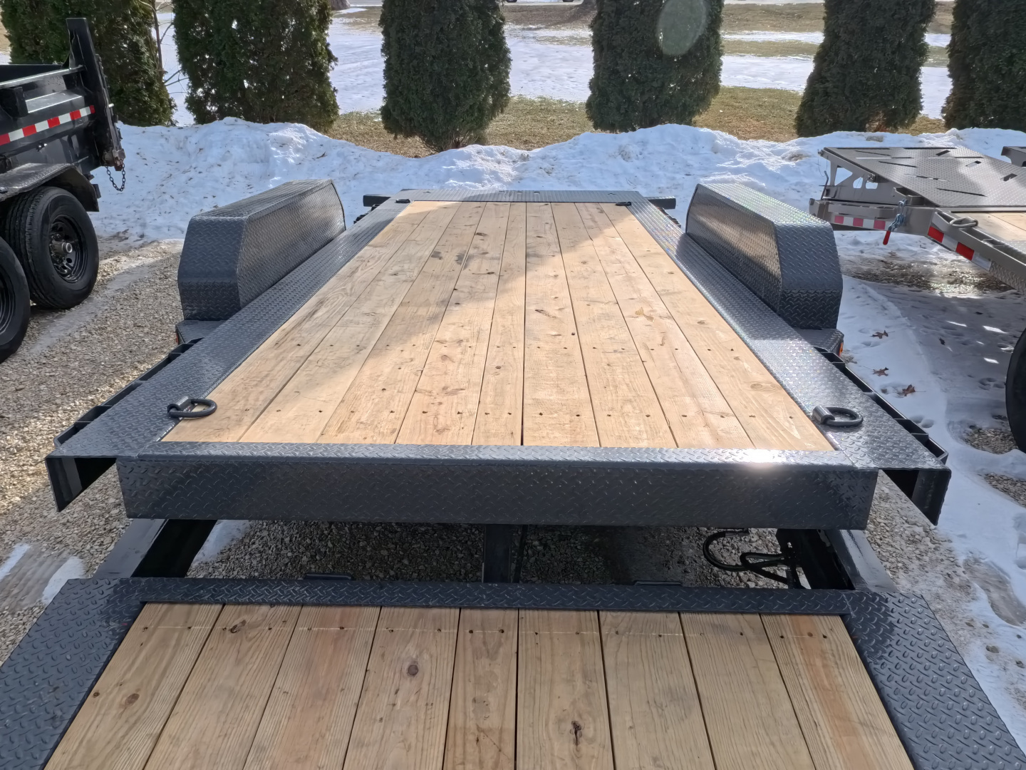 New 2026 Iron Bull 83 x 22 (16+6) TWB Tilt with 14,000 lb. GVWR - Gray