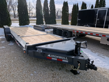 New 2026 Iron Bull 83 x 22 (16+6) TWB Tilt with 14,000 lb. GVWR - Gray