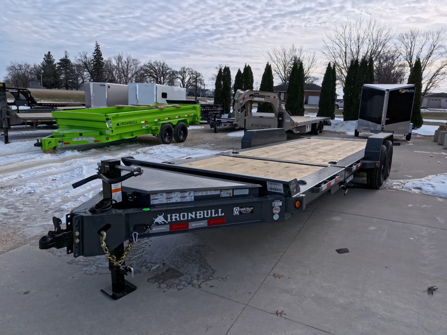 New 2026 Iron Bull 83 x 22 (16+6) TWB Tilt with 14,000 lb. GVWR - Gray