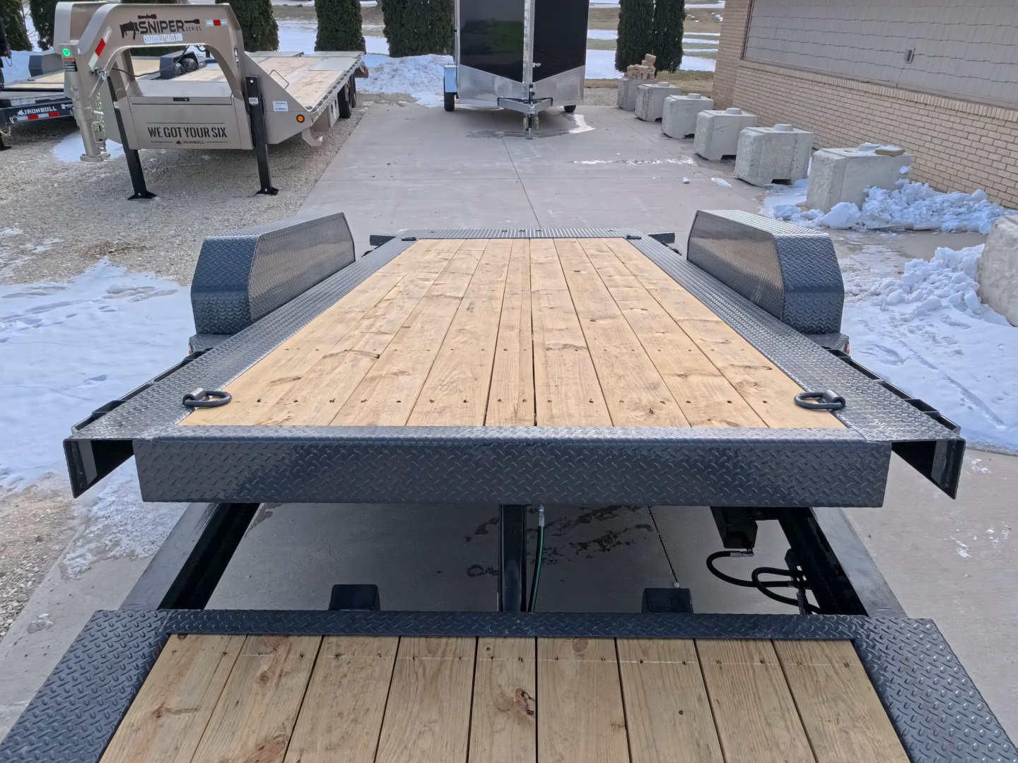 New 2026 Iron Bull 83 x 22 (16+6) TWB Tilt with 14,000 lb. GVWR - Gray