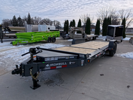 New 2026 Iron Bull 83 x 22 (16+6) TWB Tilt with 14,000 lb. GVWR - Gray