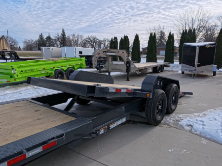 New 2026 Iron Bull 83 x 22 (16+6) TWB Tilt with 14,000 lb. GVWR - Gray