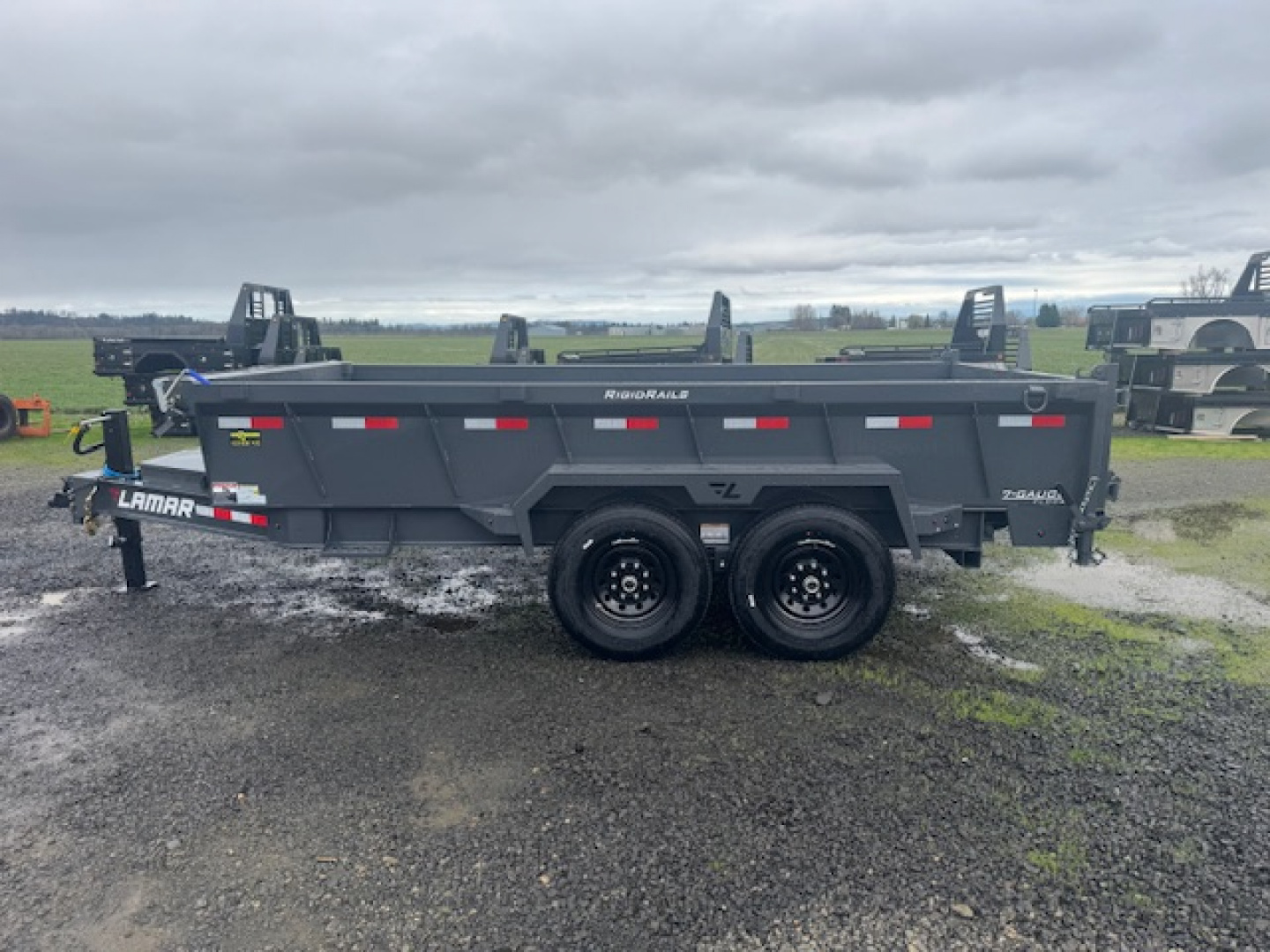 New 2026 LAMAR TRAILERS 83x14 14K DL27 Dump Trailer 24" SIDES