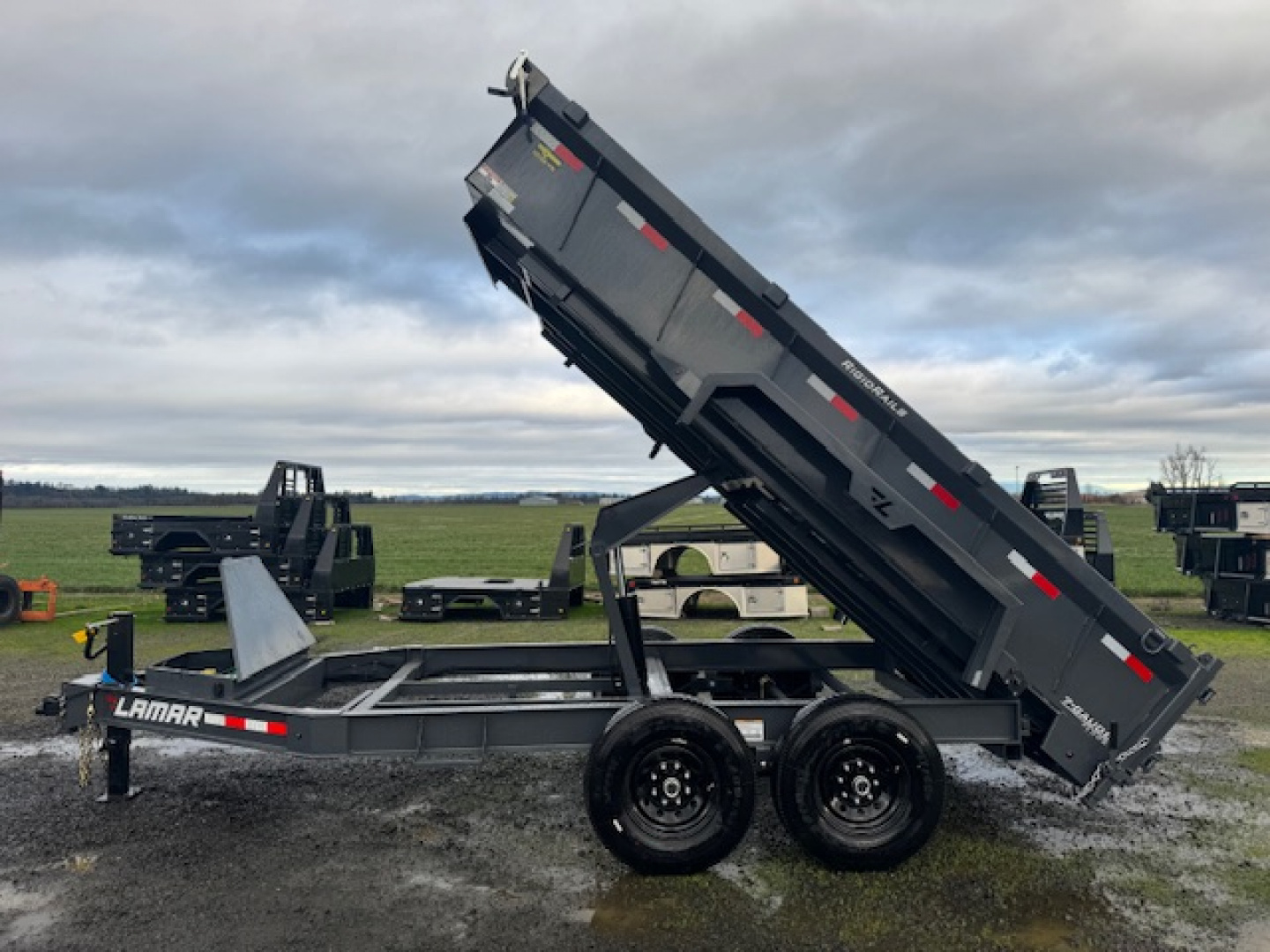 New 2026 LAMAR TRAILERS 83x14 14K DL27 Dump Trailer 24" SIDES