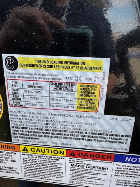 New 2026 Horizon Trailers FTZ 40' Gooseneck 7K Equipment Trailer