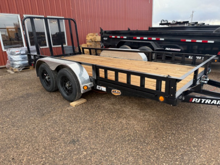 Used 2026 PJ Trailer UK 7 X 14 TA Utility Trailer- 77  wide deck- Side Load Ramps