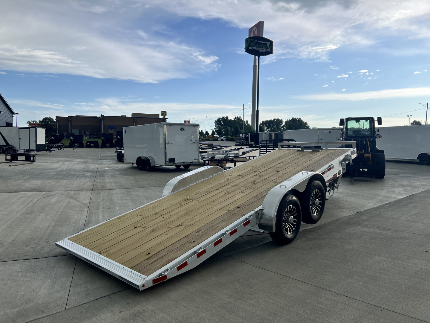 New NEW 2026 H&H Speedloader LOW PROFILE ALUMINUM 20’ POWER TILTbed flatbed Trailer 2-7000 lb axles =14K