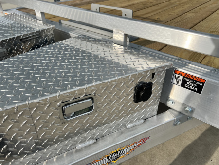 New NEW 2026 H&H Speedloader LOW PROFILE ALUMINUM 20’ POWER TILTbed flatbed Trailer 2-7000 lb axles =14K