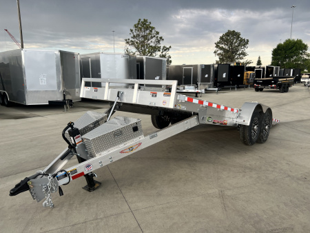New NEW 2026 H&H Speedloader LOW PROFILE ALUMINUM 20’ POWER TILTbed flatbed Trailer 2-7000 lb axles =14K