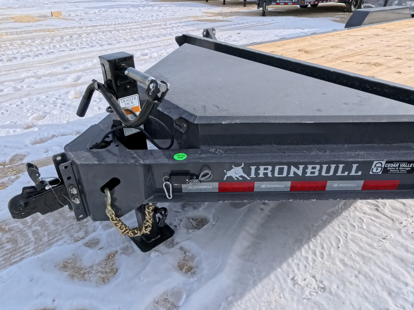 New 2026 Iron Bull 83 x 22 (19+3) EWB Equipment with 14,000 lb. GVWR with Rampage Ramps in Ranch Gray