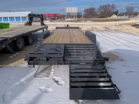 New 2026 Iron Bull 83 x 22 (19+3) EWB Equipment with 14,000 lb. GVWR with Rampage Ramps in Ranch Gray