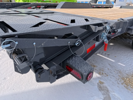 New 2026 Iron Bull 83 x 22 (19+3) EWB Equipment with 14,000 lb. GVWR with Rampage Ramps in Ranch Gray