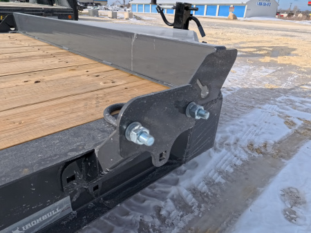 New 2026 Iron Bull 83 x 22 (19+3) EWB Equipment with 14,000 lb. GVWR with Rampage Ramps in Ranch Gray