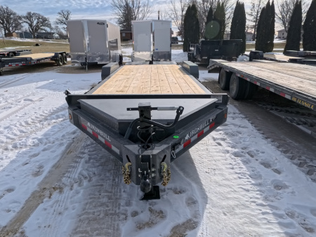 New 2026 Iron Bull 83 x 22 (19+3) EWB Equipment with 14,000 lb. GVWR with Rampage Ramps in Ranch Gray