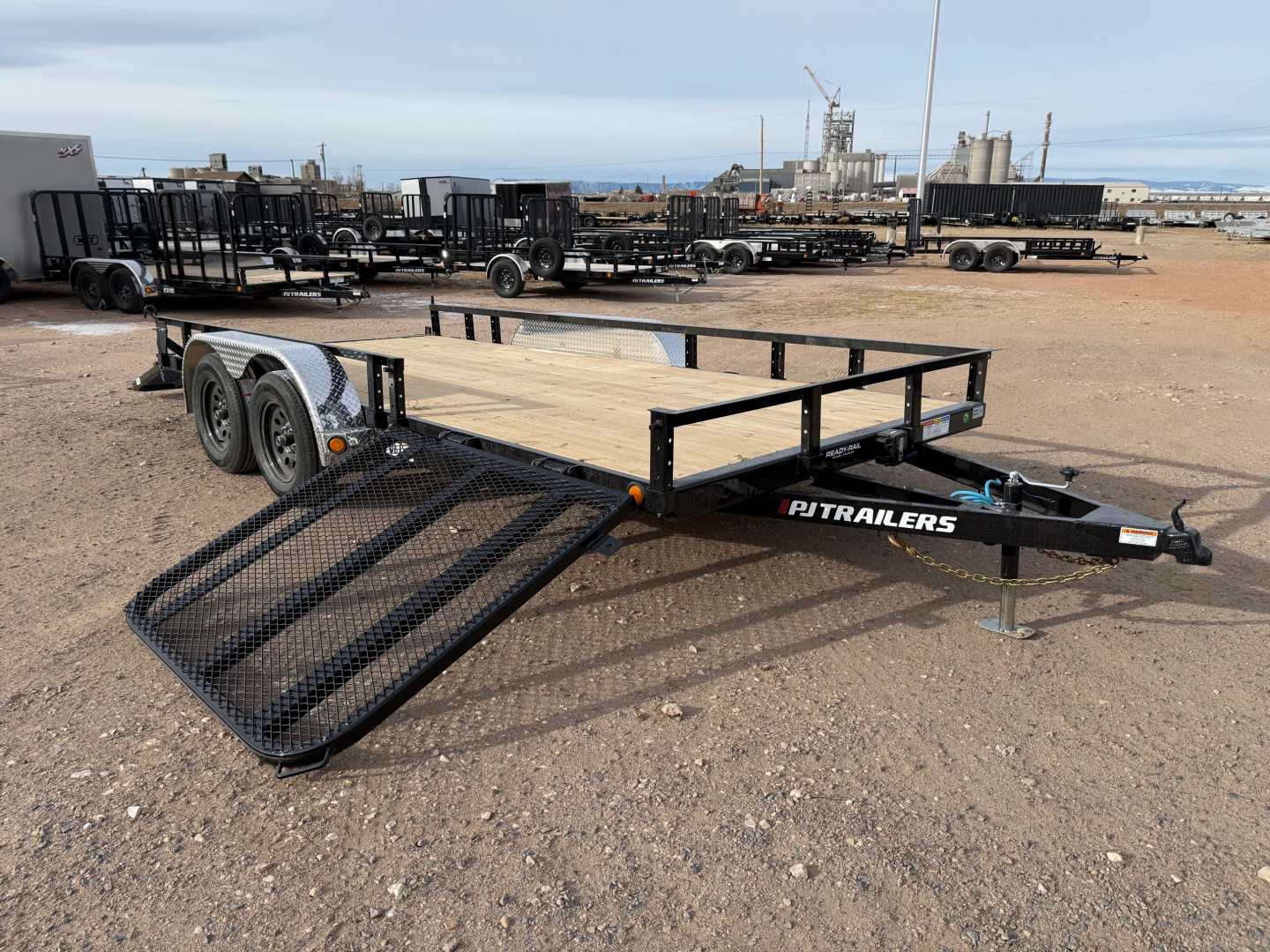 New 2026 PJ UL 7 X 16 TA Utility Trailer- W/4FT Side Gate- 83" wide deck