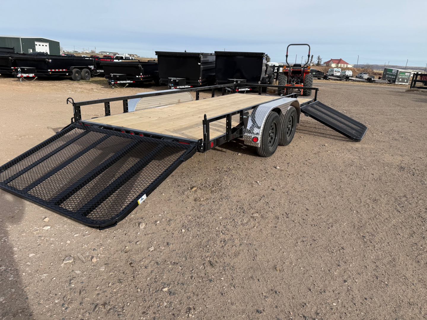 New 2026 PJ UL 7 X 16 TA Utility Trailer- W/4FT Side Gate- 83" wide deck