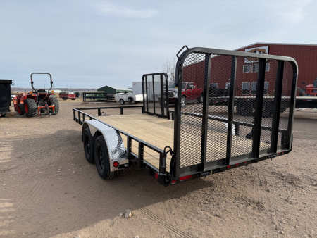 New 2026 PJ UL 7 X 16 TA Utility Trailer- W/4FT Side Gate- 83" wide deck