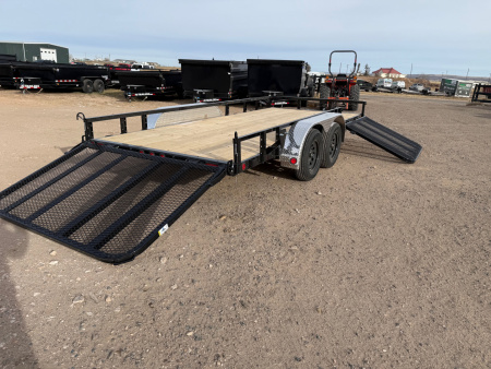 New 2026 PJ UL 7 X 16 TA Utility Trailer- W/4FT Side Gate- 83" wide deck