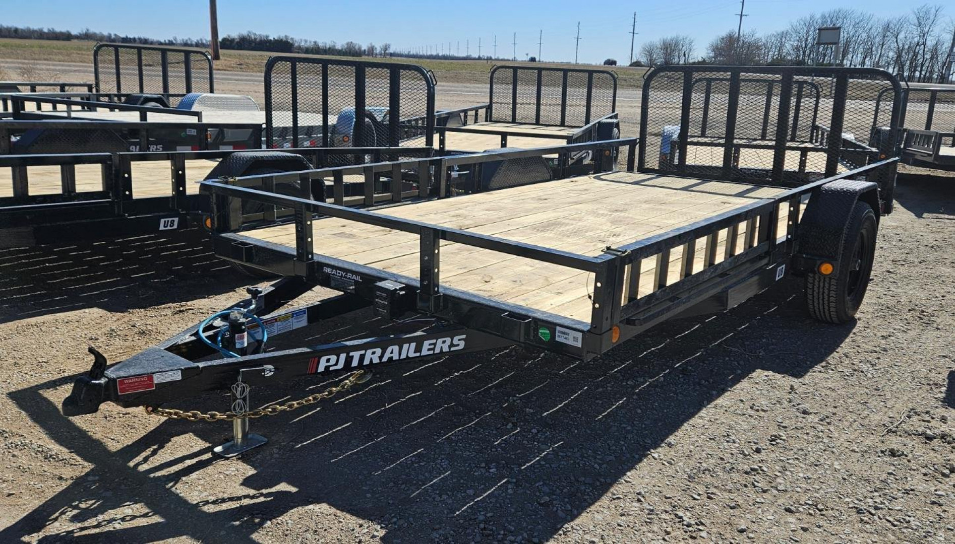 New 2026 PJ TRAILERS 14' x 83 in. Single 5200# Brake Axle Channel Utility Trailer