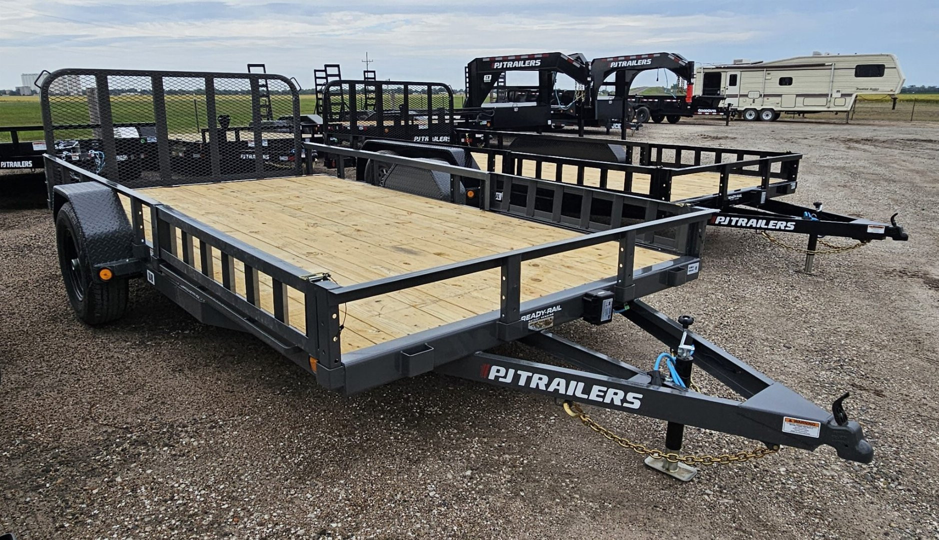 New 2026 PJ Trailers 14' x 83 in. Single 5200# Brake Axle (U8) Utility Trailer