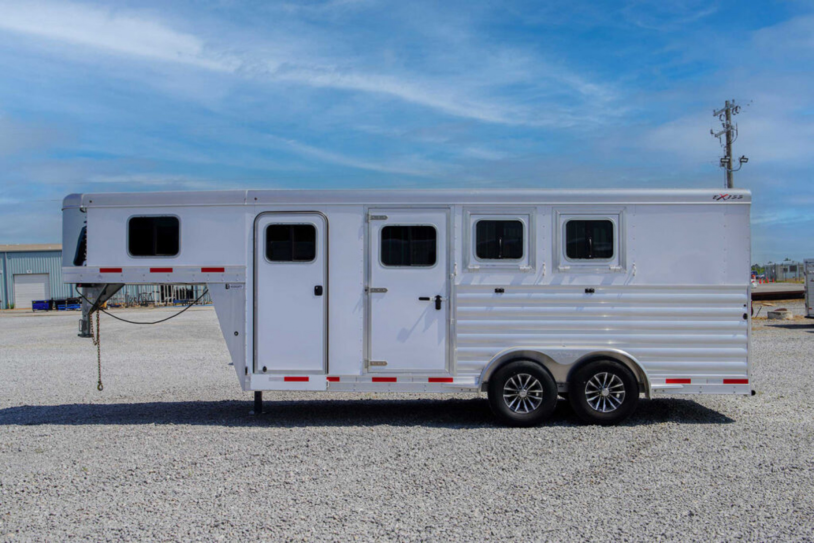 New 2026 Exiss Trailers 7300 GN w/Airflow Dividers Horse Trailer